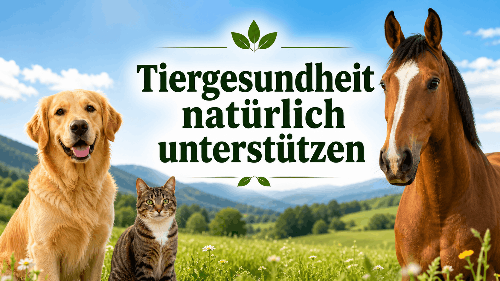 Tiergesundheit natürlich unterstützen mit Hund, Katze und Pferd